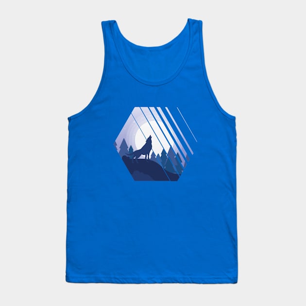 Howling Wolf Tank Top by LR_Collections